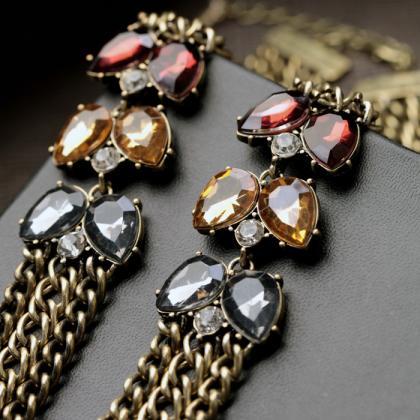 Elegant Dress Jewelry Simulated Gemstone Antique..