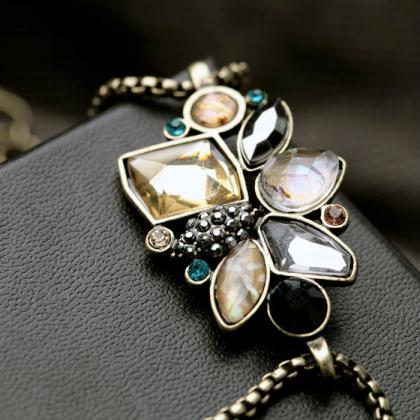 Fashion Women Jewelry Elegant Resin Stone Plant..