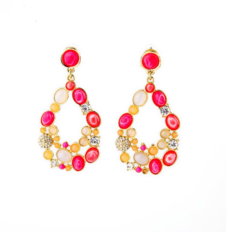 Gorgeous Shining Luxury Jewelry Top Seller Fancy Imitation Gems Maxi Women Earrings Eh044