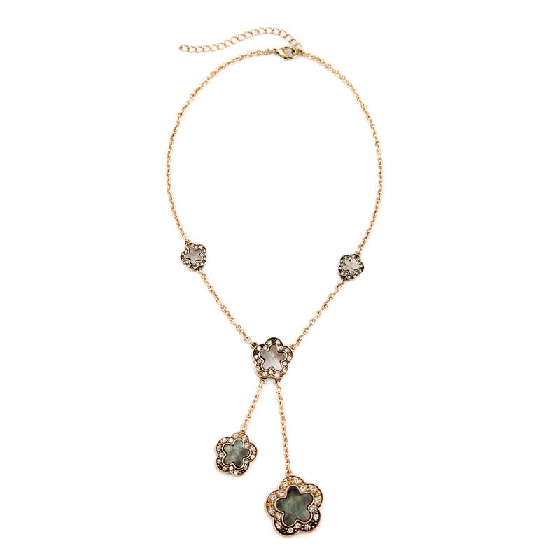 Euro-american Pop Resin Star Pendant Necklace Women Fashion Costume Jewelry Nl036